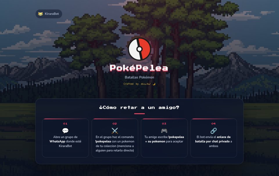 Pantalla de inicio de PokéPelea